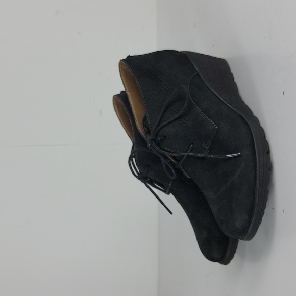 Dansko Shoes - Dansko Cadee Black Leather Wedge Women's Boots